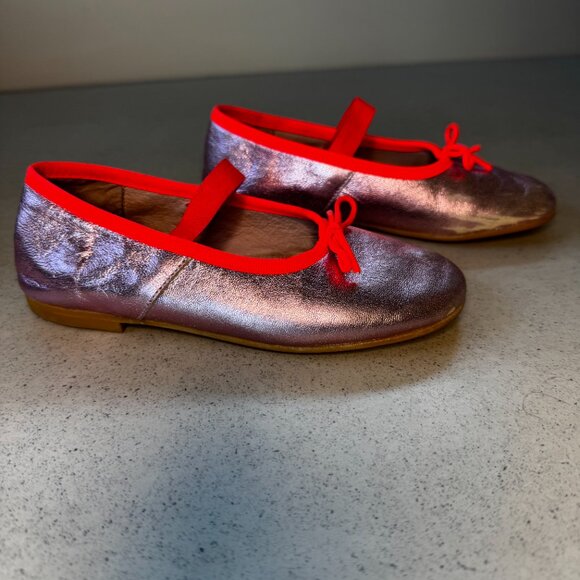 Jacadi Paris Metallic Pink Mary Jane Flats – Size 12 (EU 30) - Picture 3 of 7